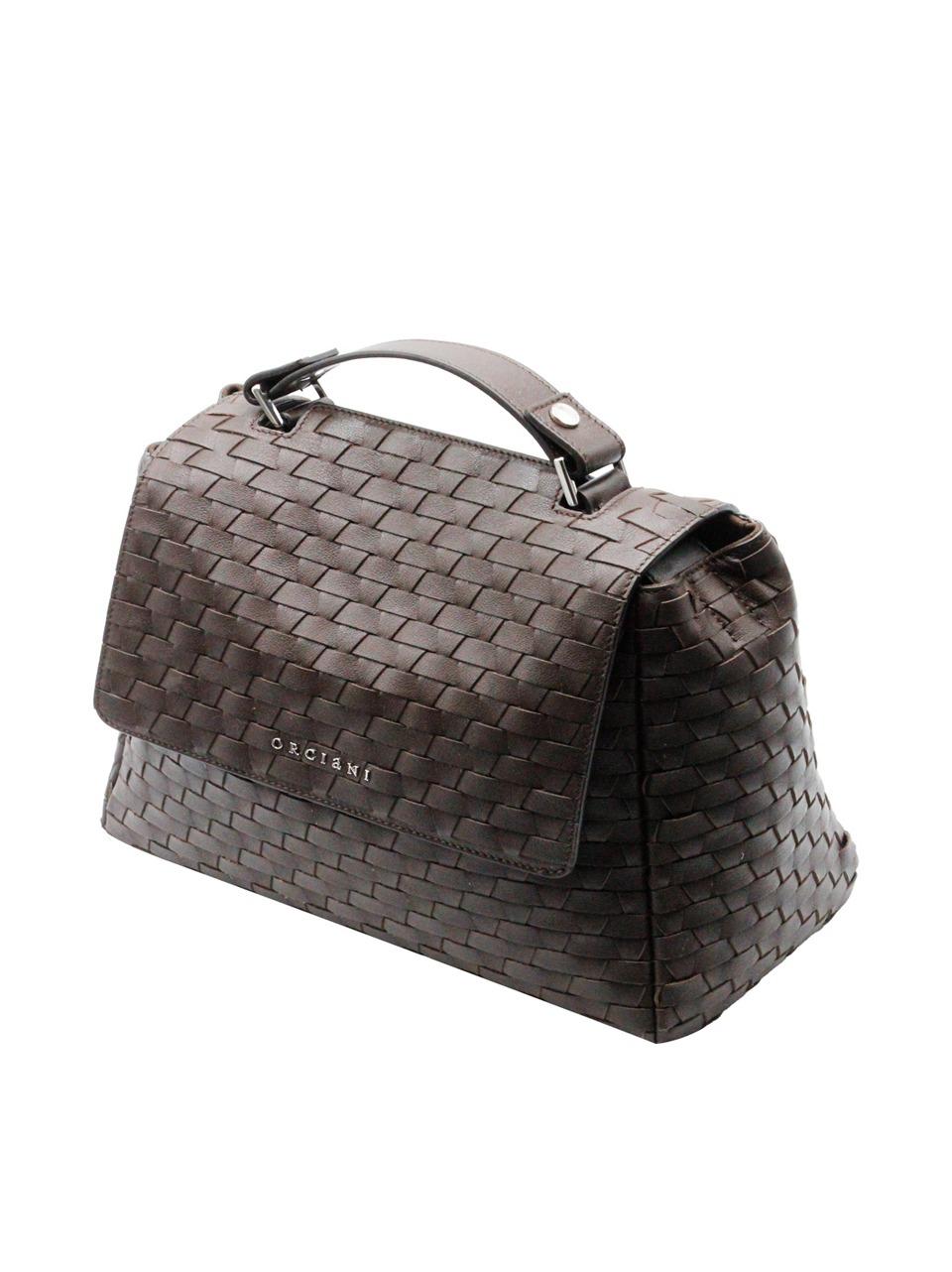 borsa sveva small B01999WOVEN CIOCCOLATO ORCIANI