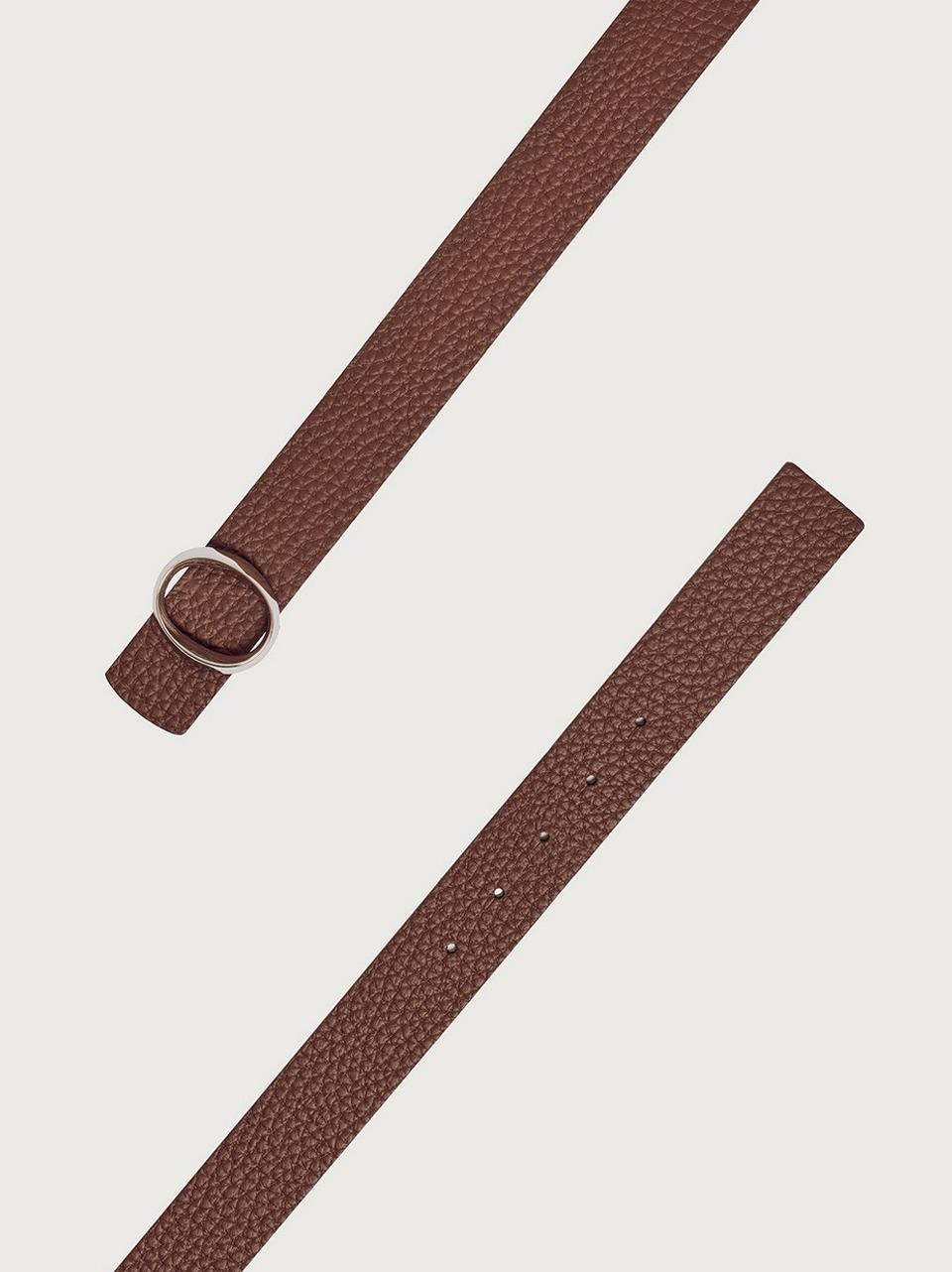 cintura double fibbia o D10C19SOFT CUOIO\NERO ORCIANI