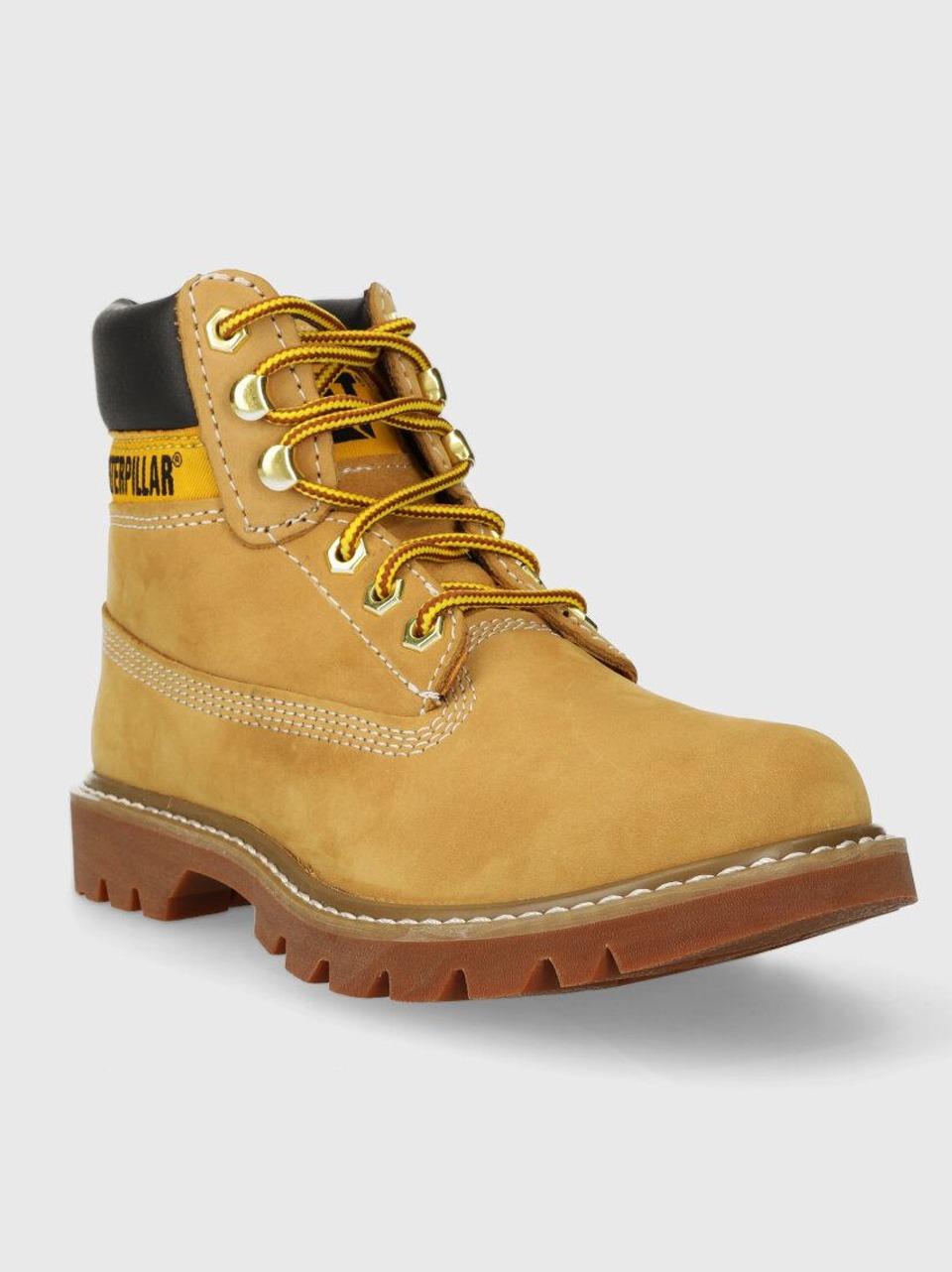 boot nabuk 110428 GIALLO CATERPILLAR