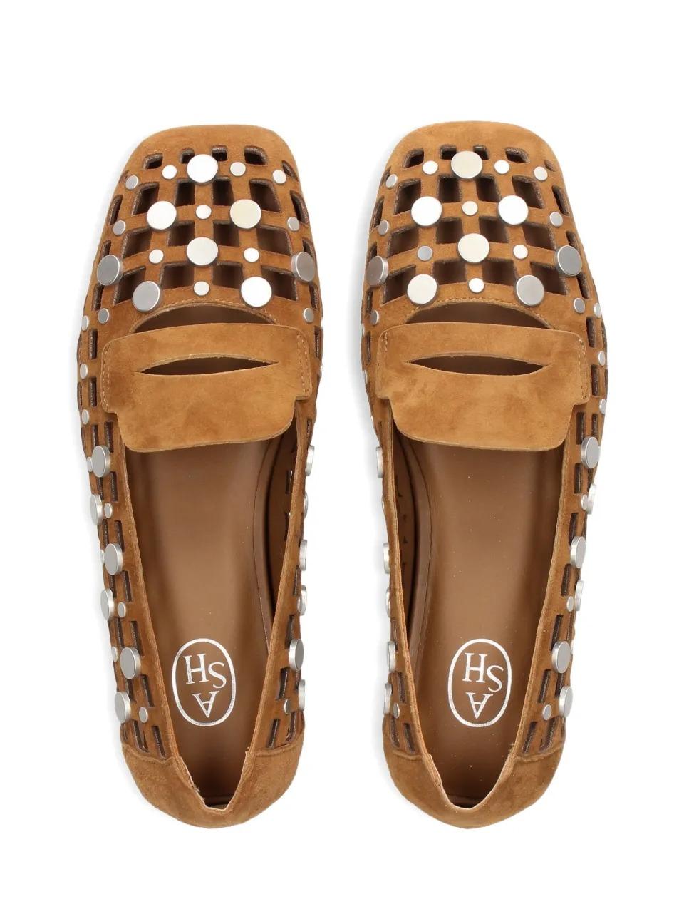 mocassimo traforato con borchie BALI SADDLE ASH