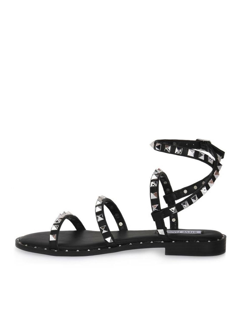 sandalo flat con borchie SMSTRAVEL BLACK MESCH STEVE MADDEN