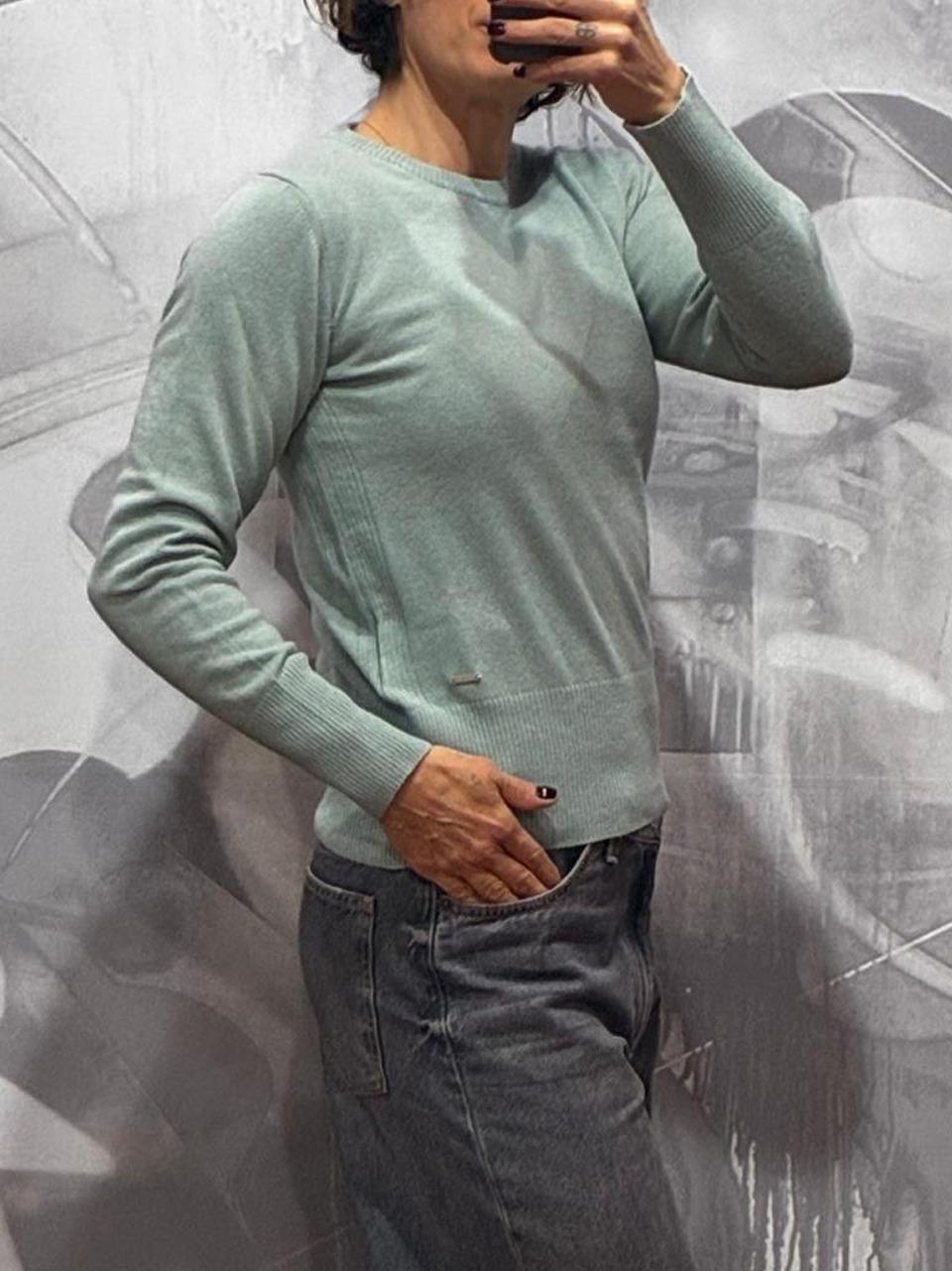 maglia slim CFWW KN2024 FRUF 5067 GREEN WOOLRICH