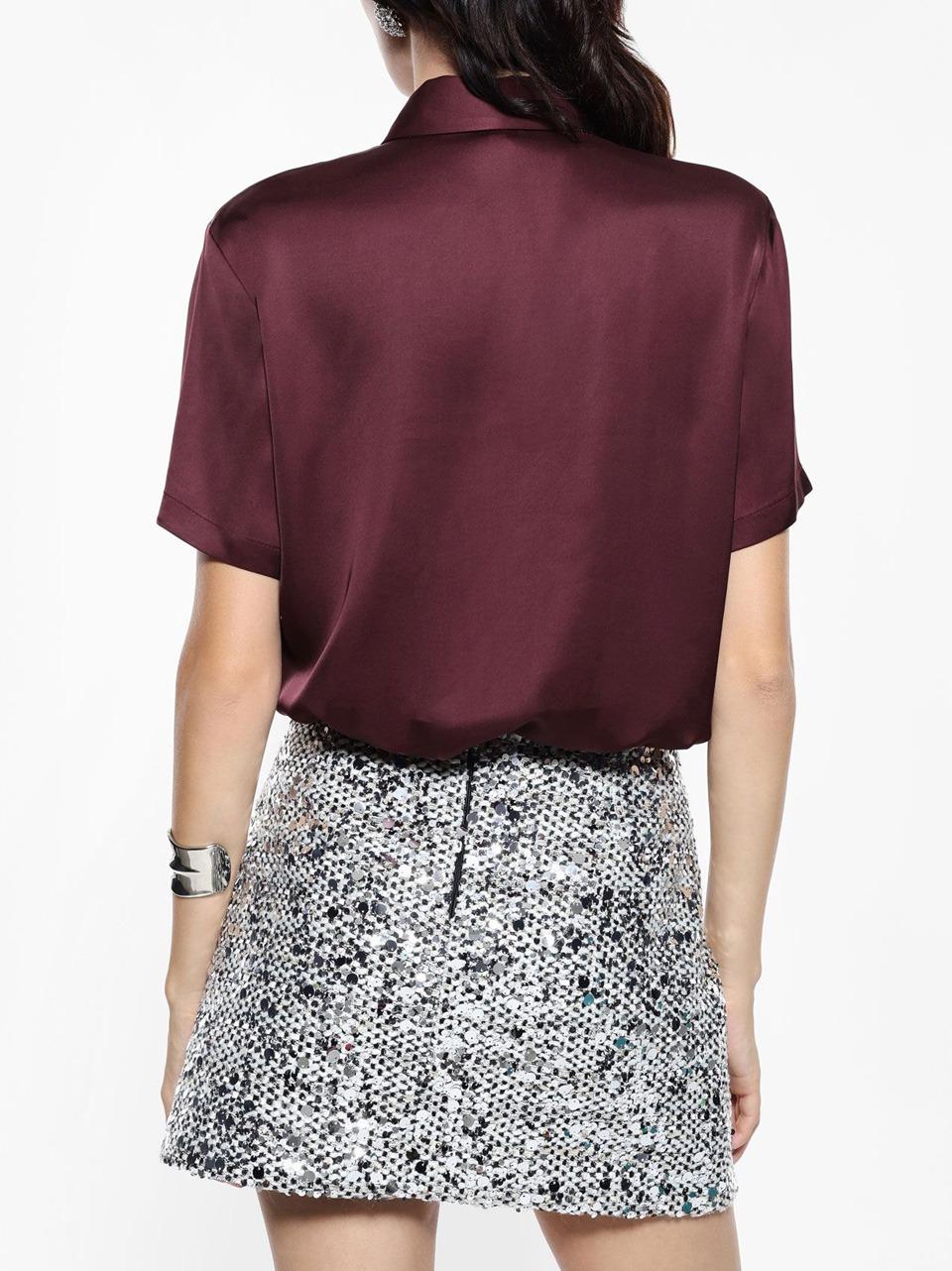 polo blusa in raso CMH9IEC 1490 SELECTED