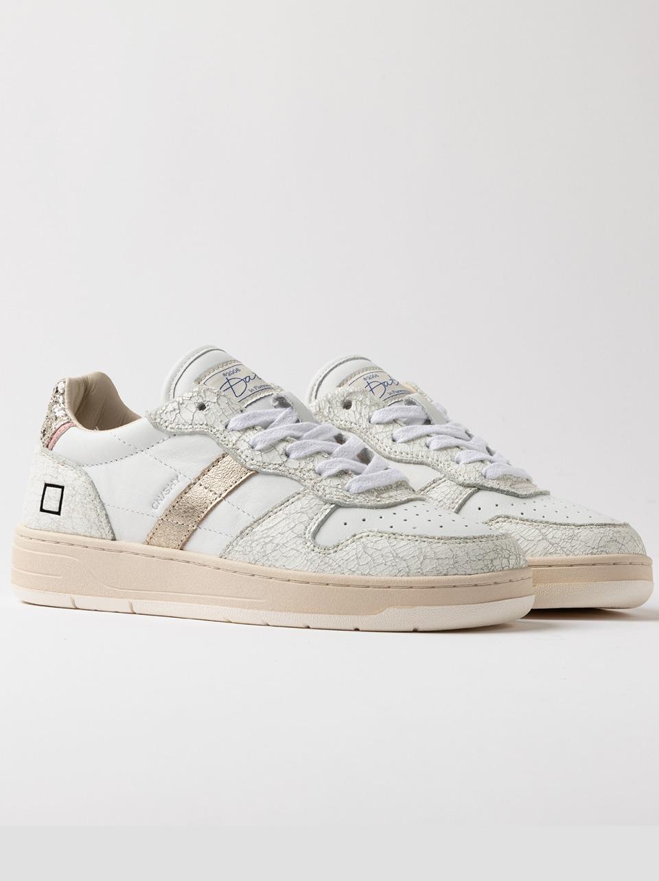 sneakers court2.0 CR-SH-GP BIANCO PLATINO D.A.T.E