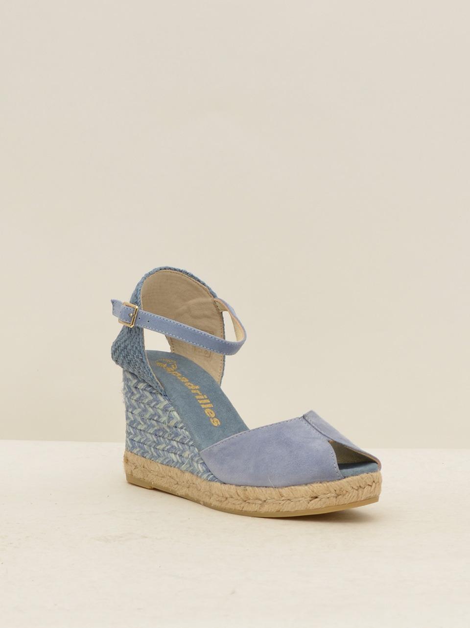 sandalo con laccetto caviglia e zeppa in tinta COIN ANTE JEANS ESPADRILLAS