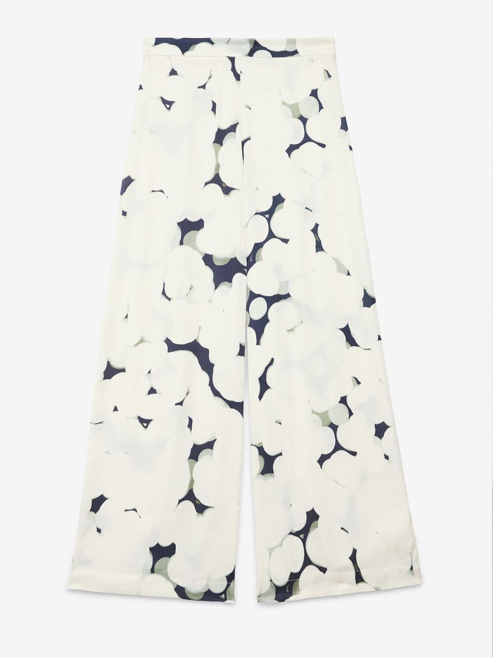 pantalone palazzo fantasia raso viscosa TP9838 LN ottod'ame