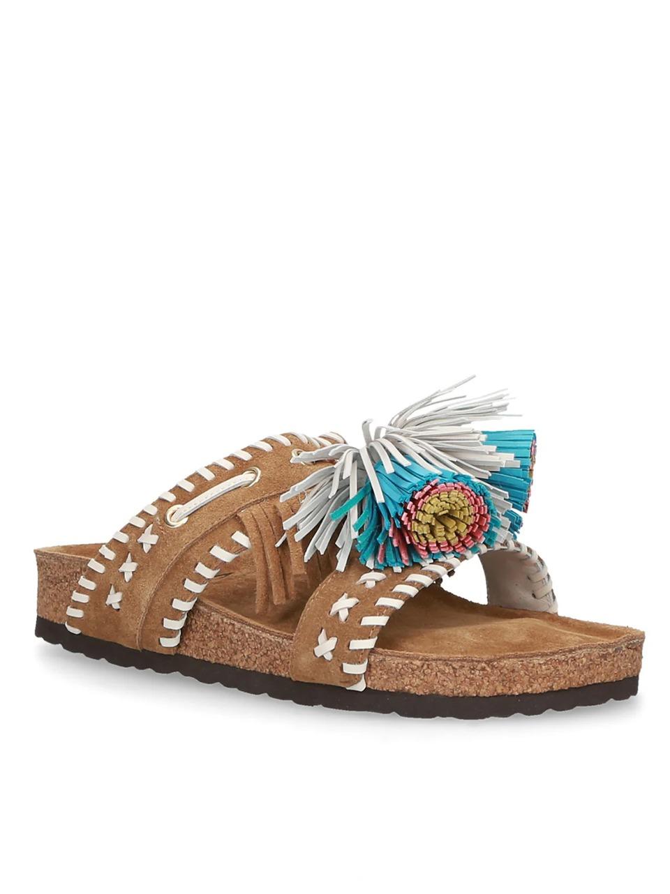 sabot etnico con nappine C14 TAN ELENA IACHI