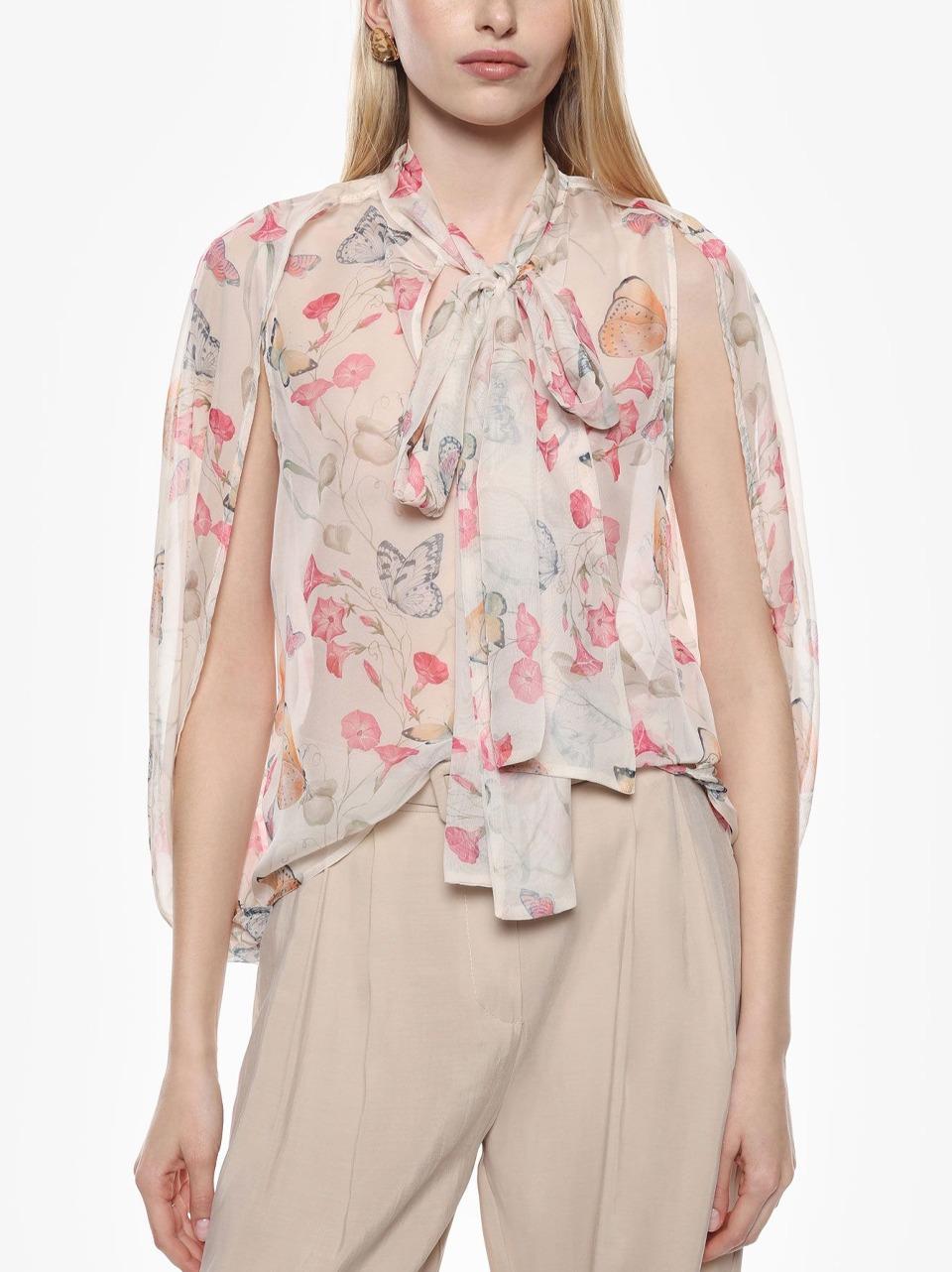 blusa floreale CNA0JVG R SELECTED