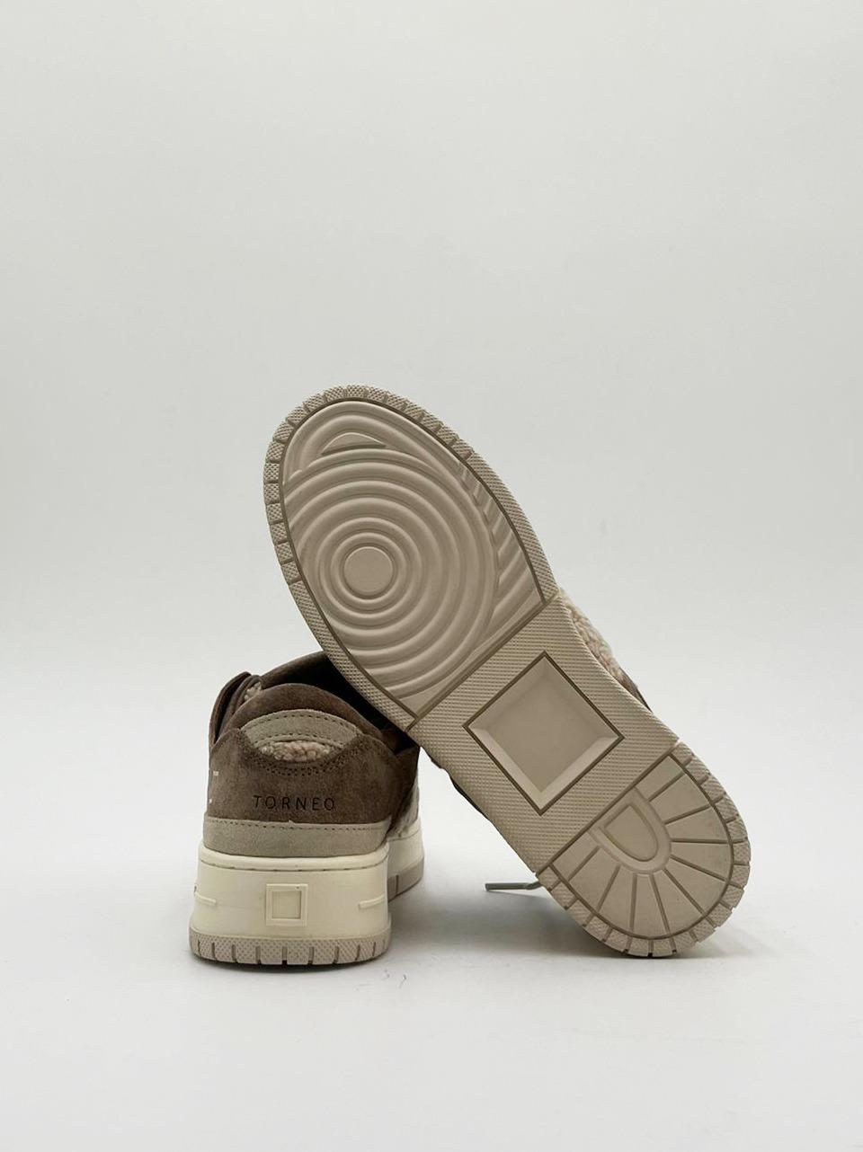 sneakers torneo in teddy W431-TO-TD-BI BEIGE D.A.T.E