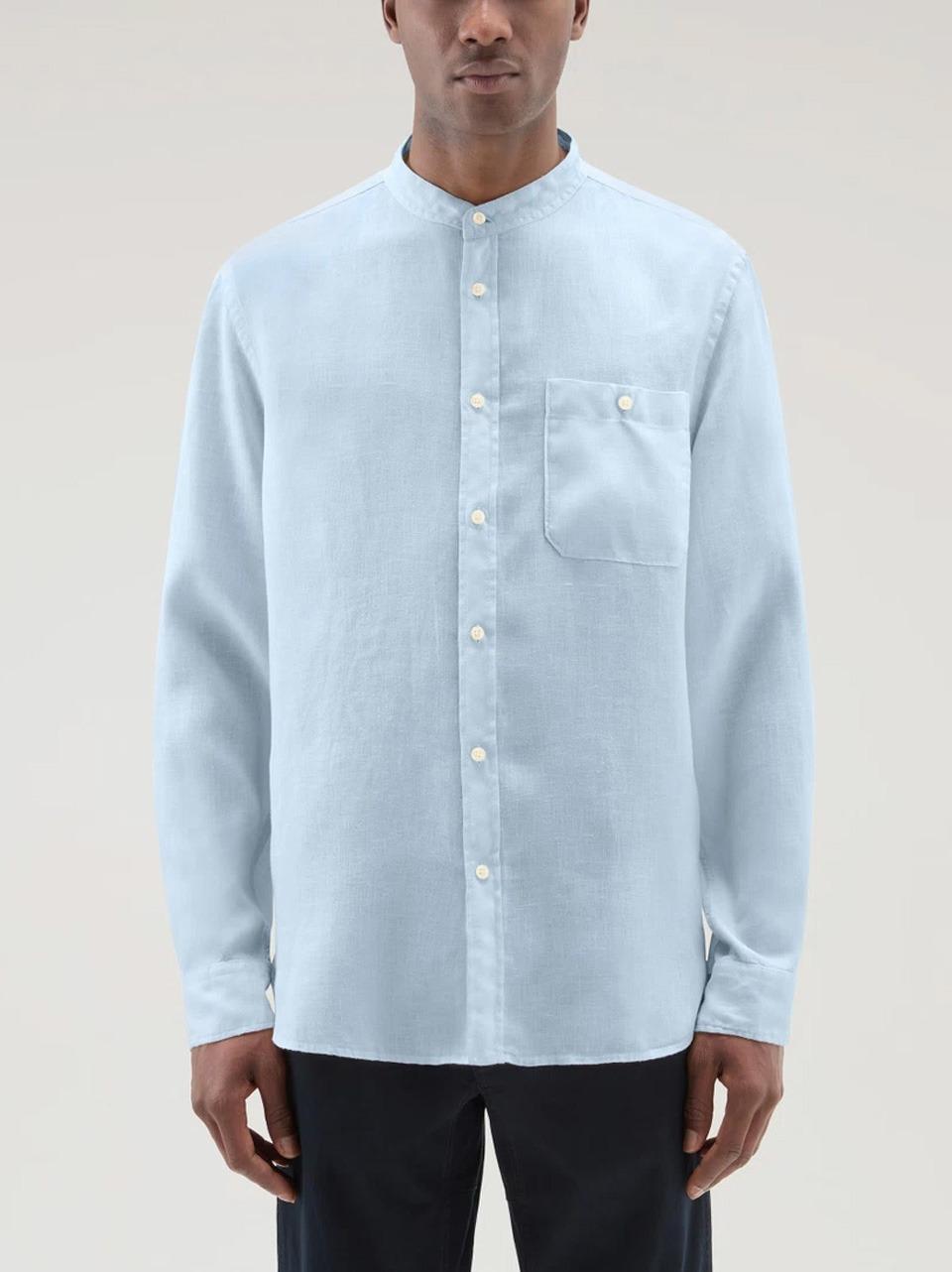 camicia in lino collo corea CFWOSI0105MRUT3372 IND WOOLRICH