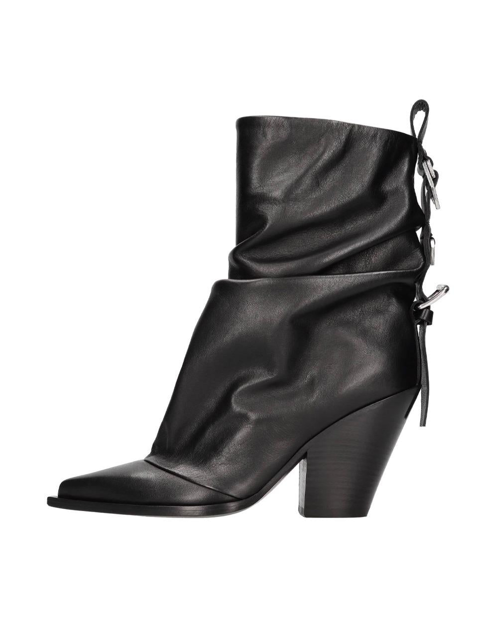 stivale ttexano con ghetta E4079 NERO ELENA IACHI