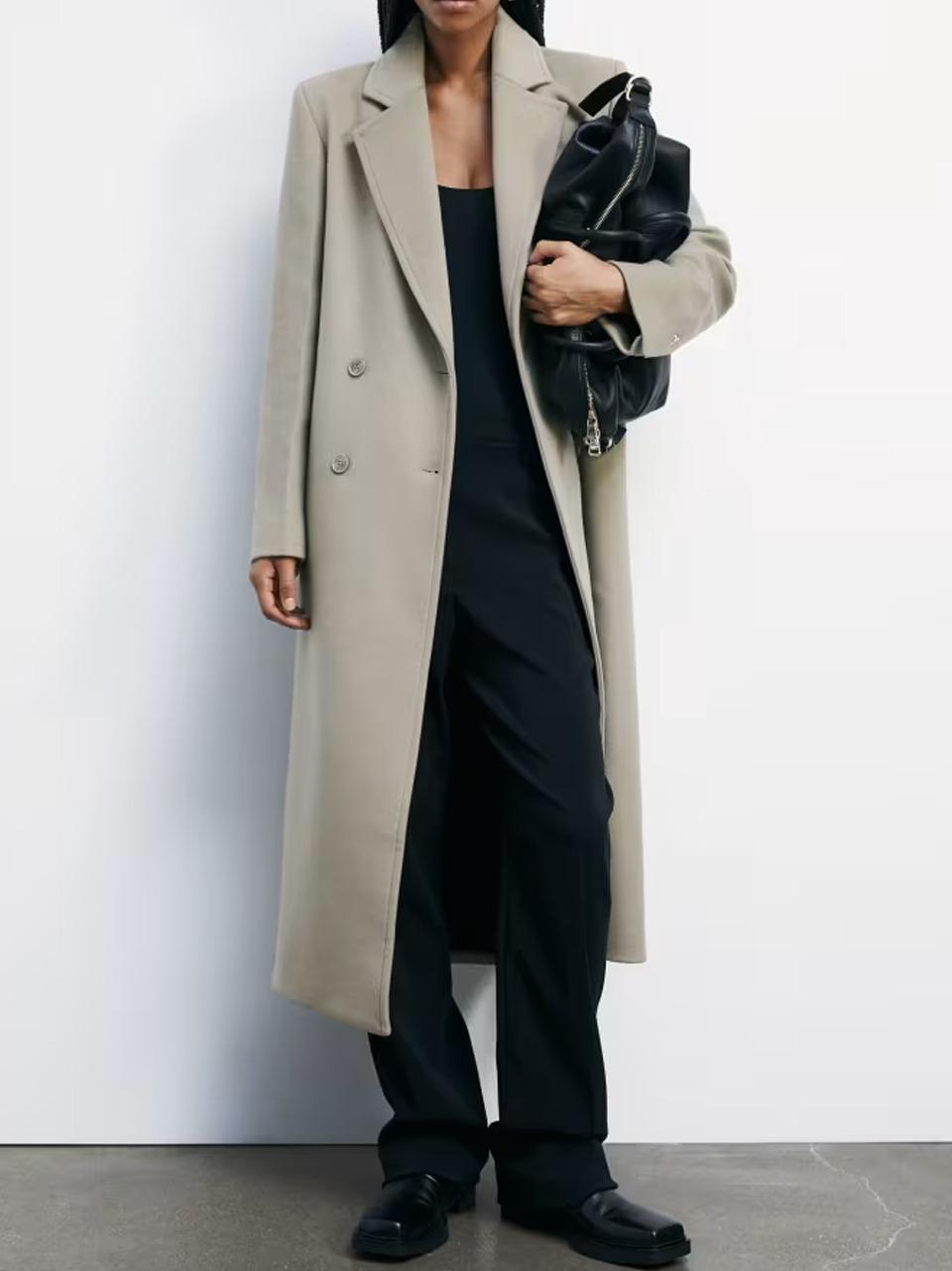 cappotto con fusciacca 2O0195 GREIGE Patrizia pepe