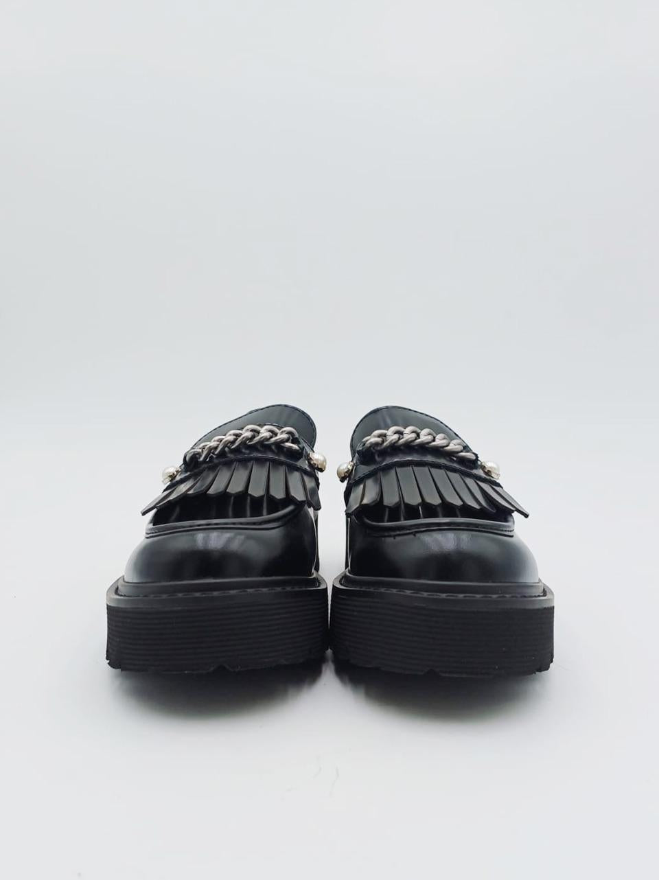 mocassino con frangia CLW4579 NERO CULT