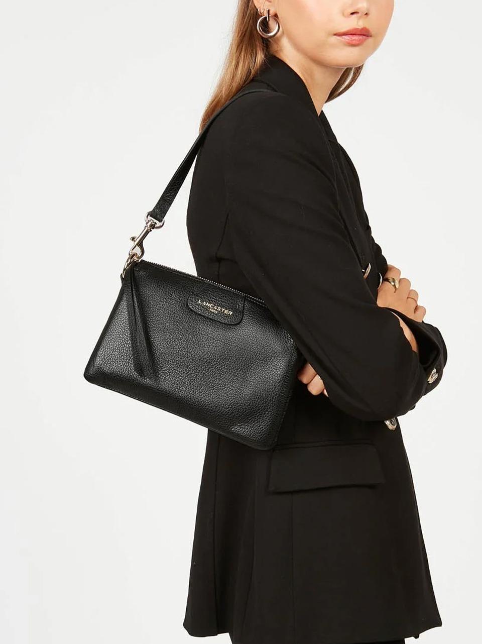 borsa 3 soffietti piccola 529-73 NERO LANCASTER