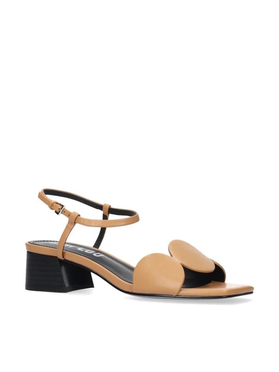 sandalo con oblo tacco h 50mm 623 CAMEL BIBI LOU
