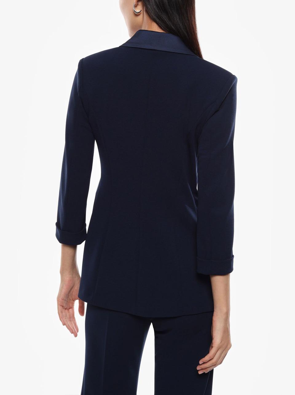 giacca crepe JU25 BLU SELECTED