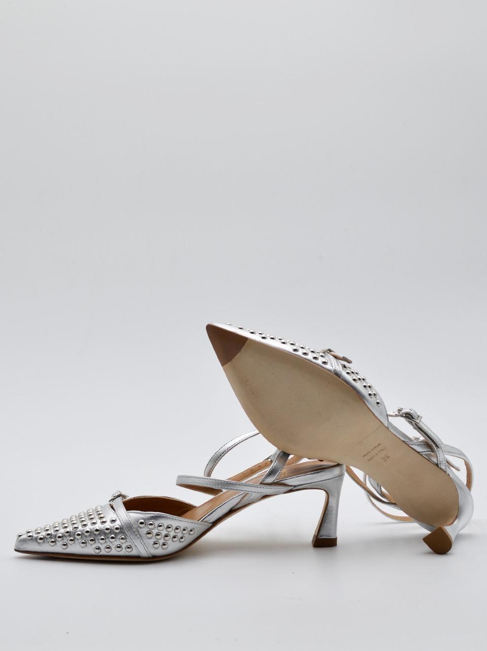 chenel borchiato tacco 50 mm 2533 ARGENTO CHANTAL