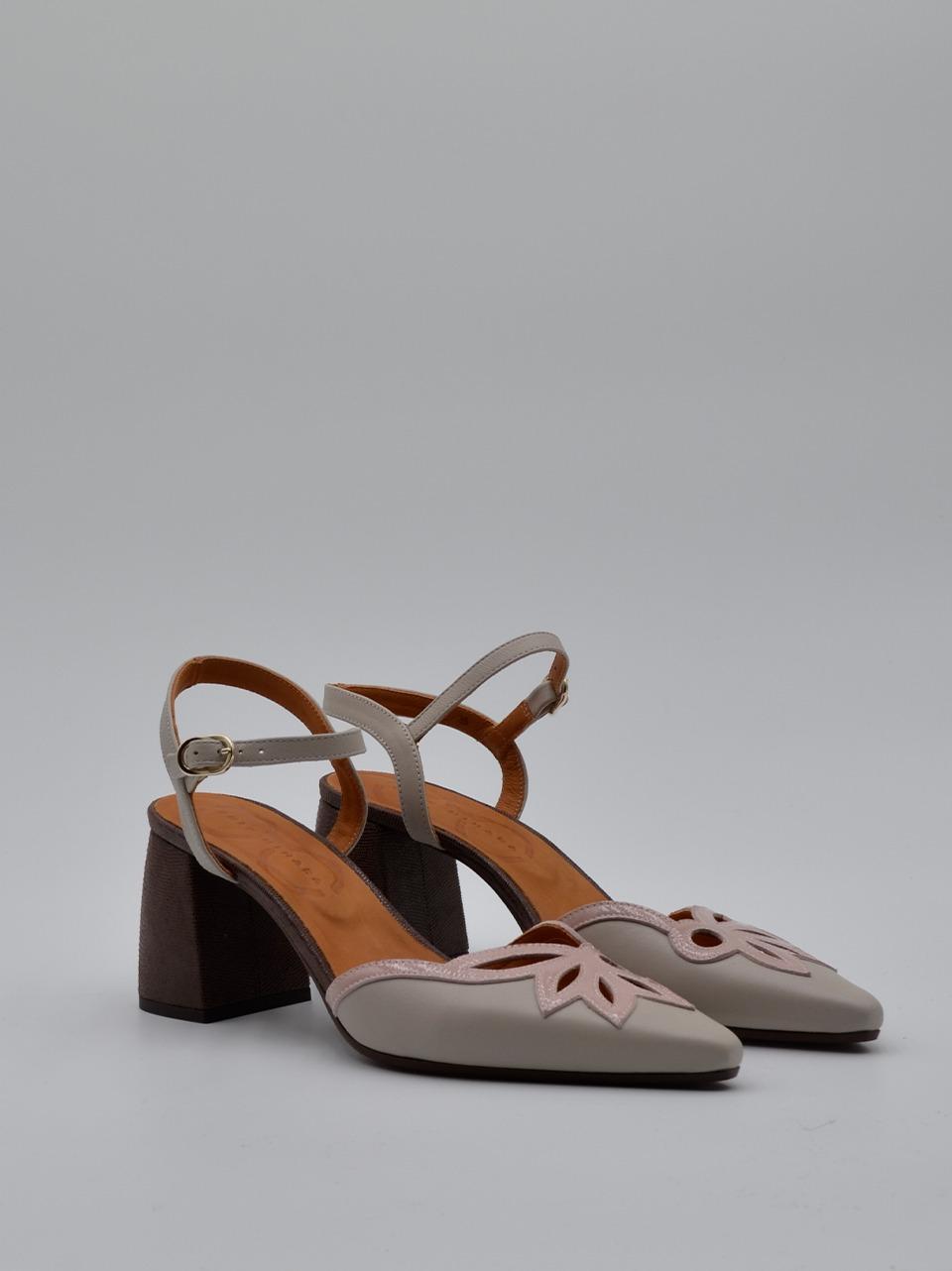 sandalo tacco h 70 mm ABAINA SUCRE ROSE CHIE MIHARA