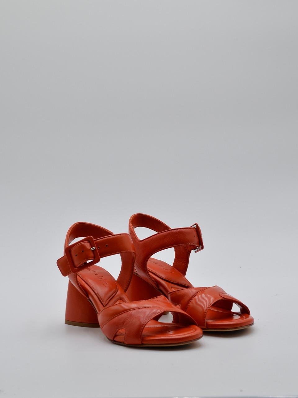 sandalo con fibbia tacco h 50mm U349 ORANGE MARA BINI