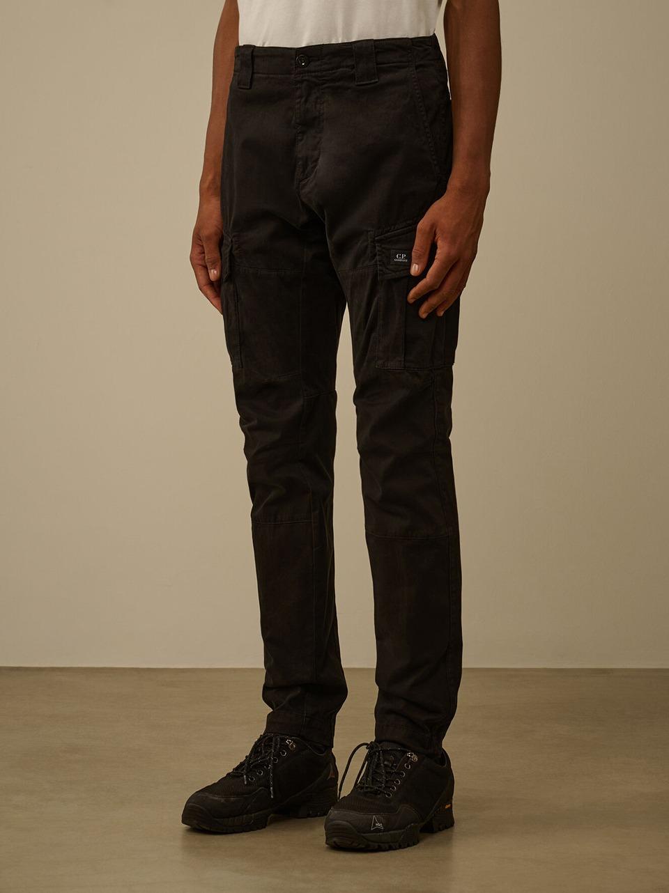 pantalone satin slim cargo PA732A005529G N C.P COMPANY