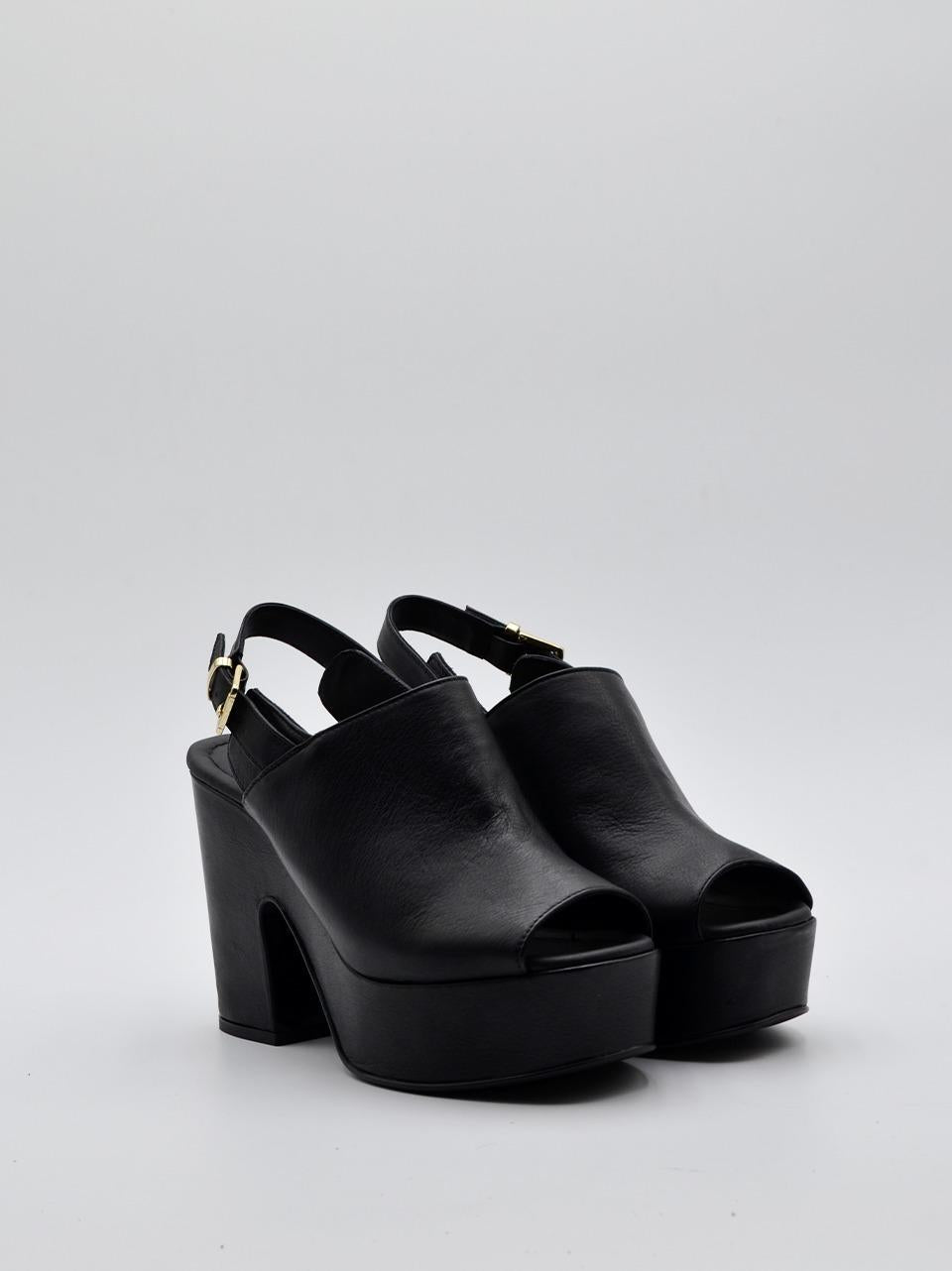 sabot con plato' e laccio posteriore DE25-150 NERO MICHAEL DASS