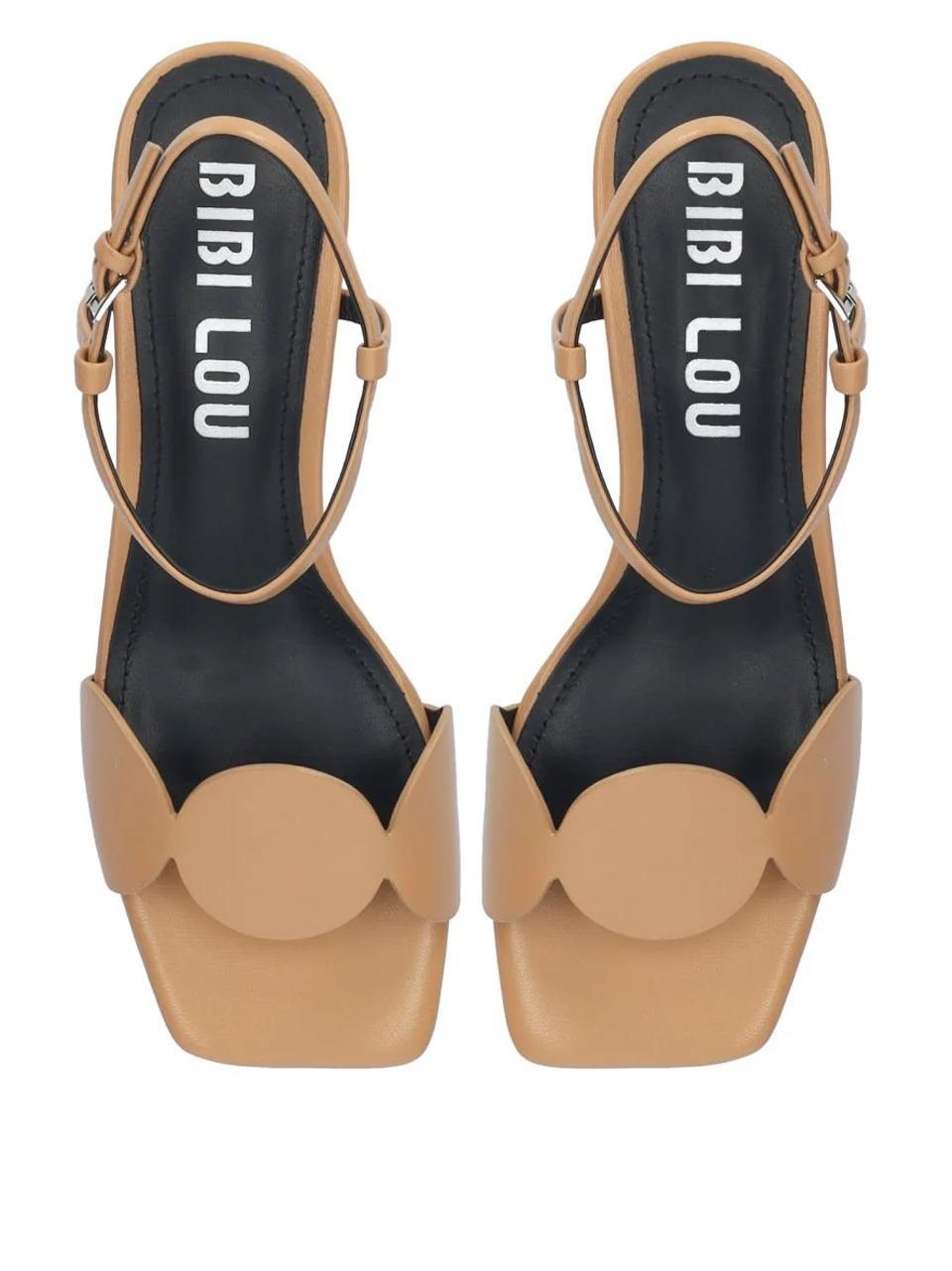 sandalo con oblo tacco h 50mm 623 CAMEL BIBI LOU