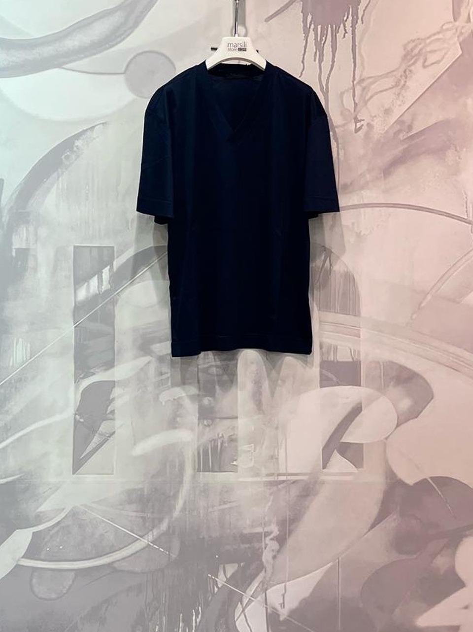 t shirt v neck OF1S2S5T004 BLU NAVY outFIT