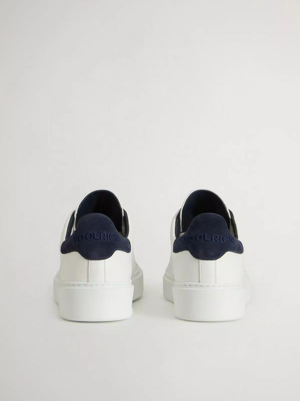 sneakers classic court WFM251.2000 BIANCO BLU WOOLRICH