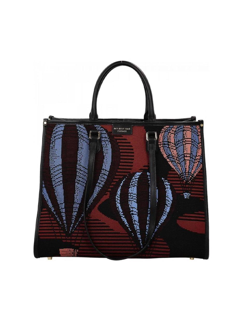 borsa montgolfiere grande 1009MONTGOLFIERRE BORDEAUX CELESTE MY-BEST BAGS