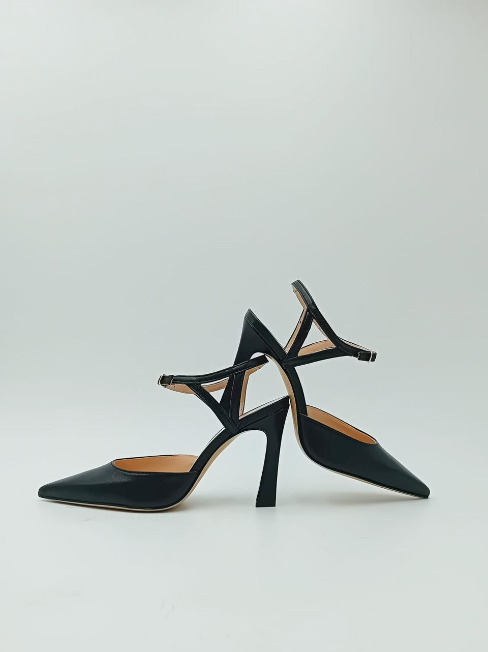 sandalo tacco h 90 1553 NERO MATTEO PITTI