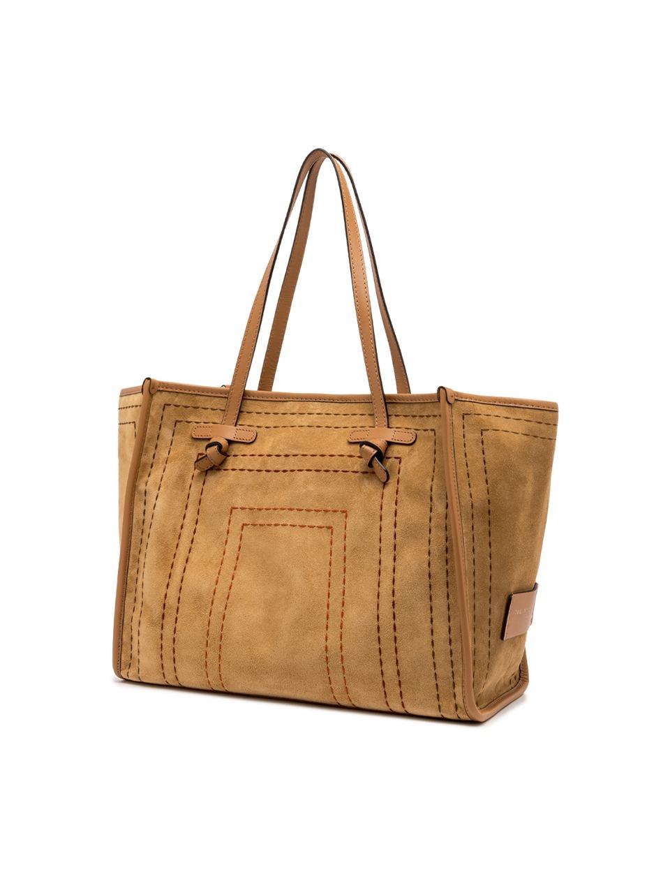 borsa marcella grande camoscio impunturato BS11720 PEANUT MARCELLA CLUB by gianni chiarini