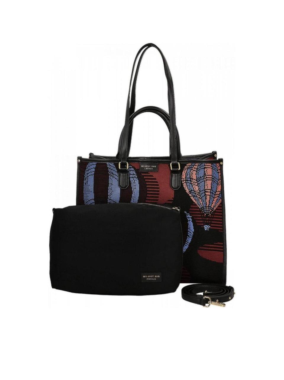 borsa montgolfiere grande 1009MONTGOLFIERRE BORDEAUX CELESTE MY-BEST BAGS