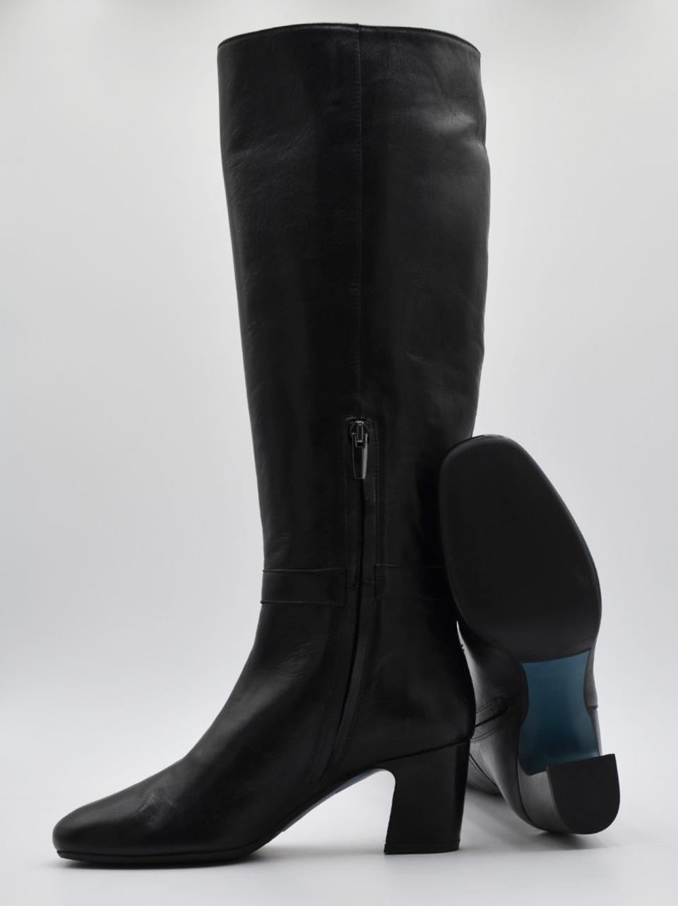 stivalle con accessorio tacco h 60mm MORGANA NERO DELAIA