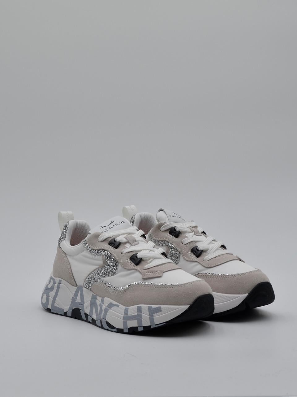 sneakers club 105 CLUB105-1N02 WHITE SILVER VOILE BLANCHE