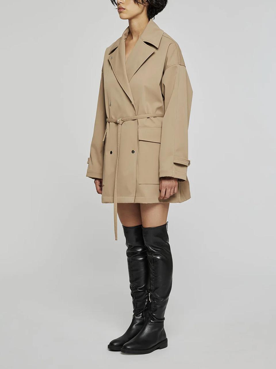trench gabardina puffy cinturina 9322 145 oof