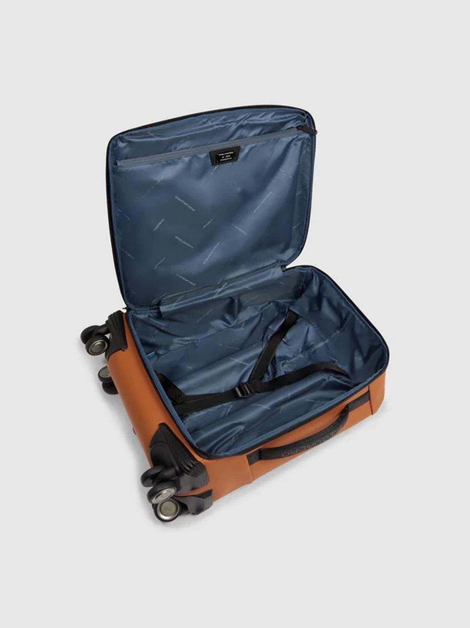valigia trolley da cabina gommata BV6377C2OW CUOIO PIQUADRO