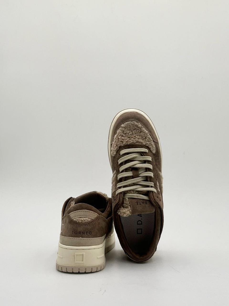 sneakers torneo in teddy W431-TO-TD-BI BEIGE D.A.T.E
