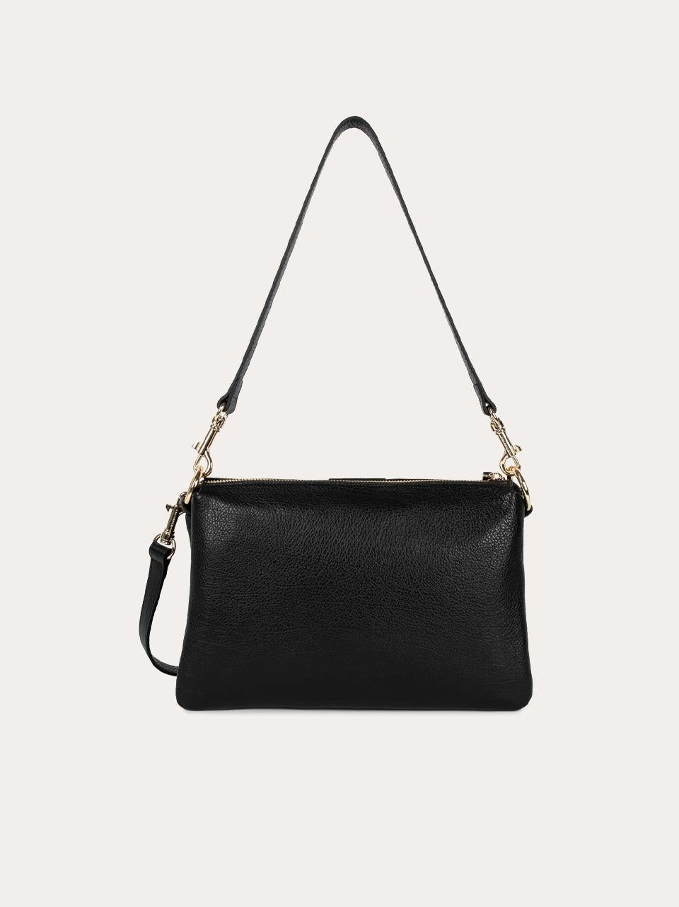 borsa 3 soffietti con tracolla 52974 NERO LANCASTER