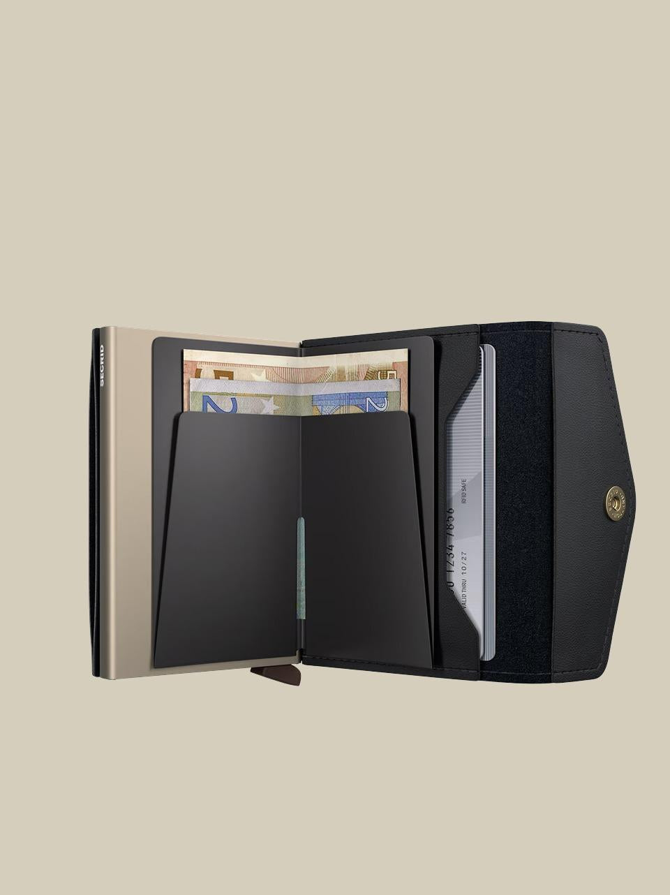 portacarte con portamonete EOR-BLAK BLACK SECRID