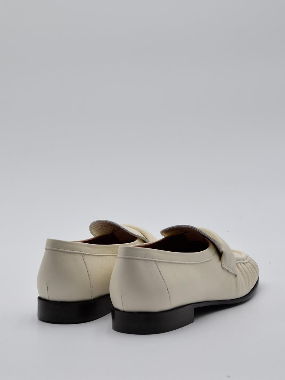 mocassino con passante plissettato 70320 PANNA MICHAEL DASS