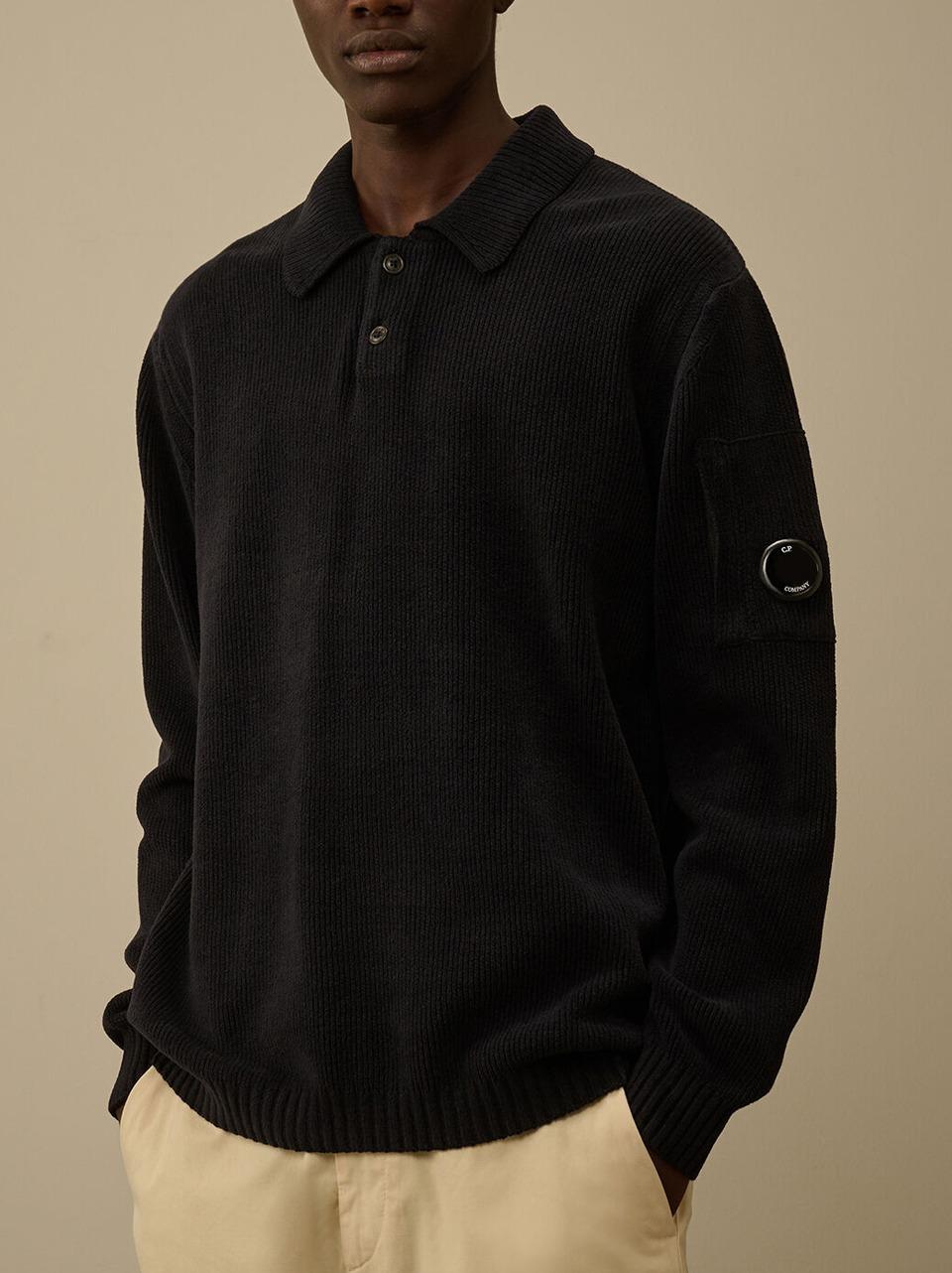 maglia polo in ciniglia KN021A 005558G B C.P COMPANY
