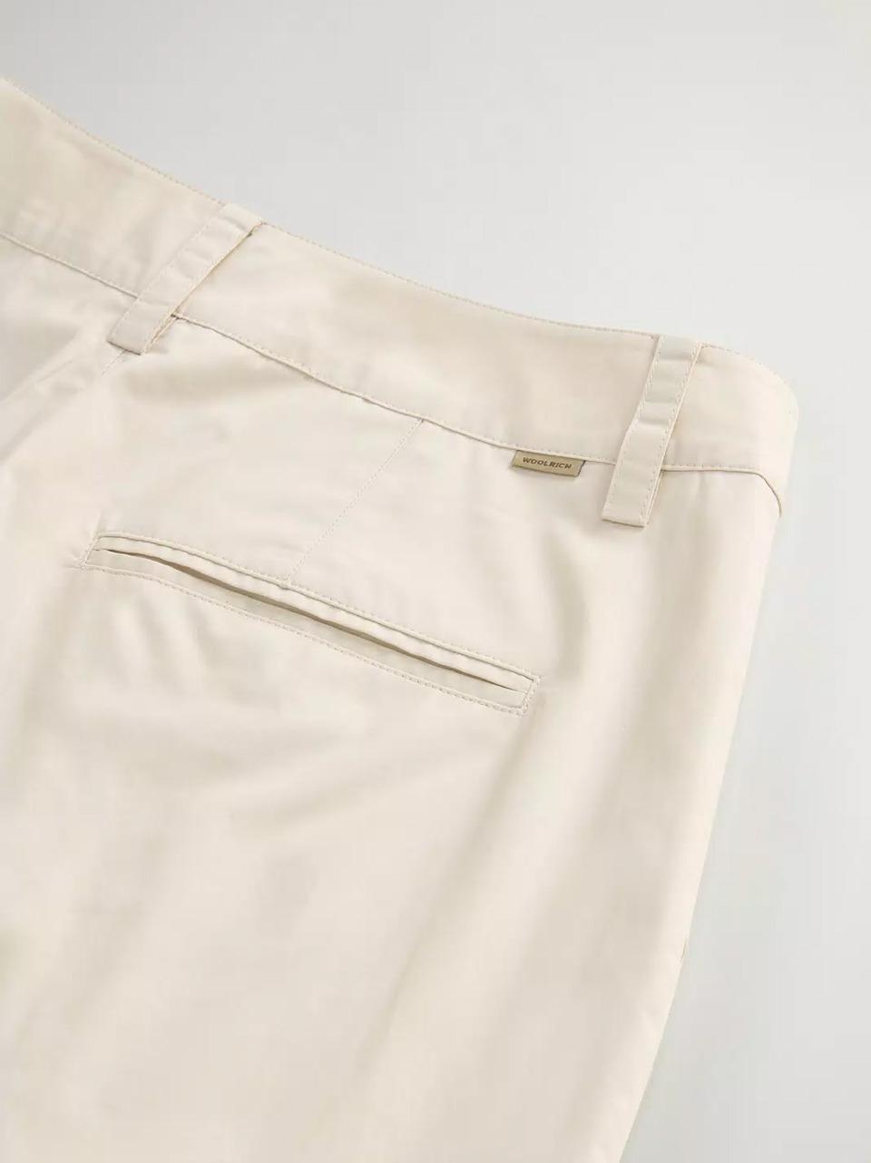 pantalone palazzo in popeline 0219 3944 AVORIO WOOLRICH