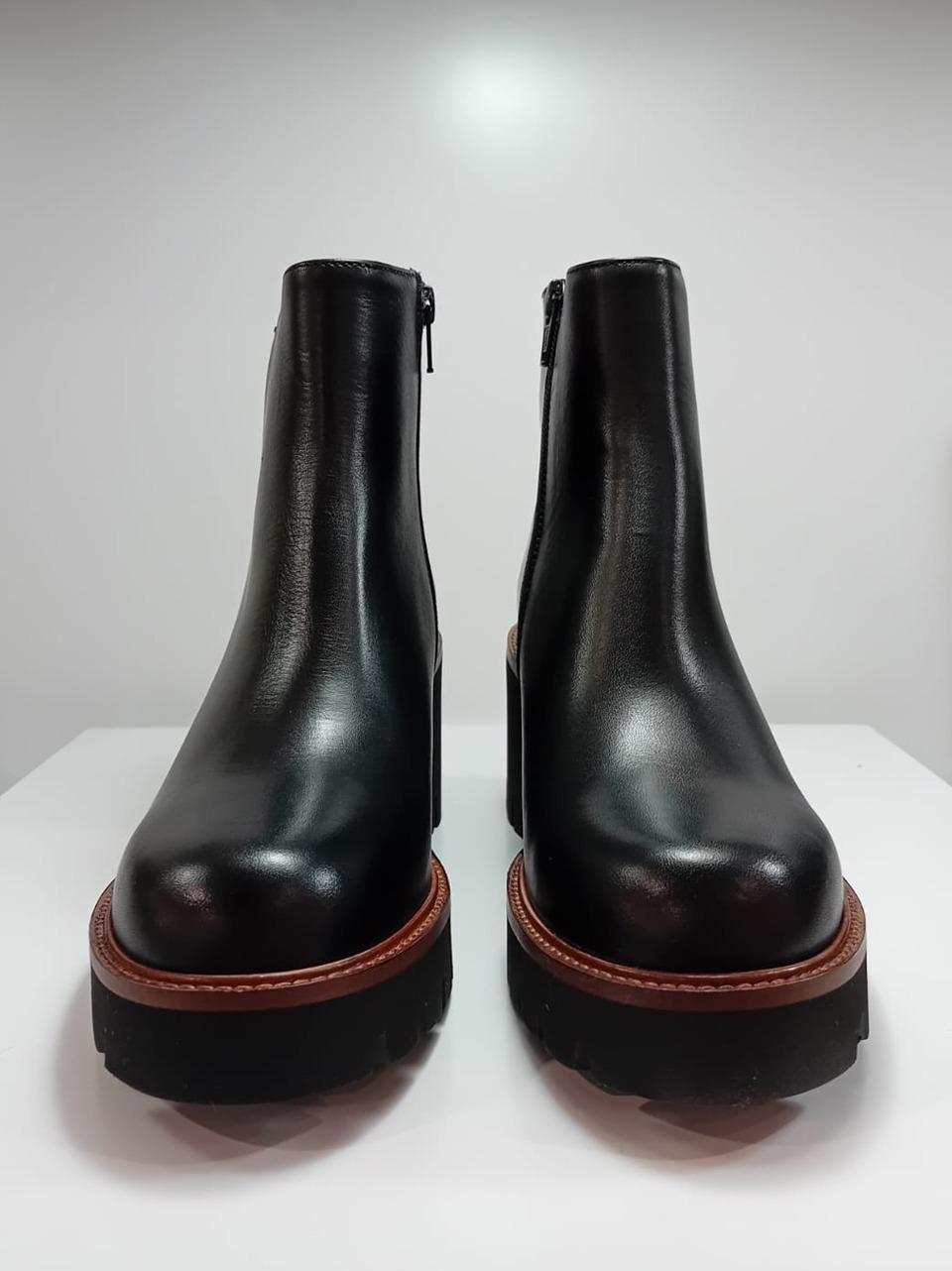 stivaletto con zip tacco h 50 mm 8754 NERO MAT:20