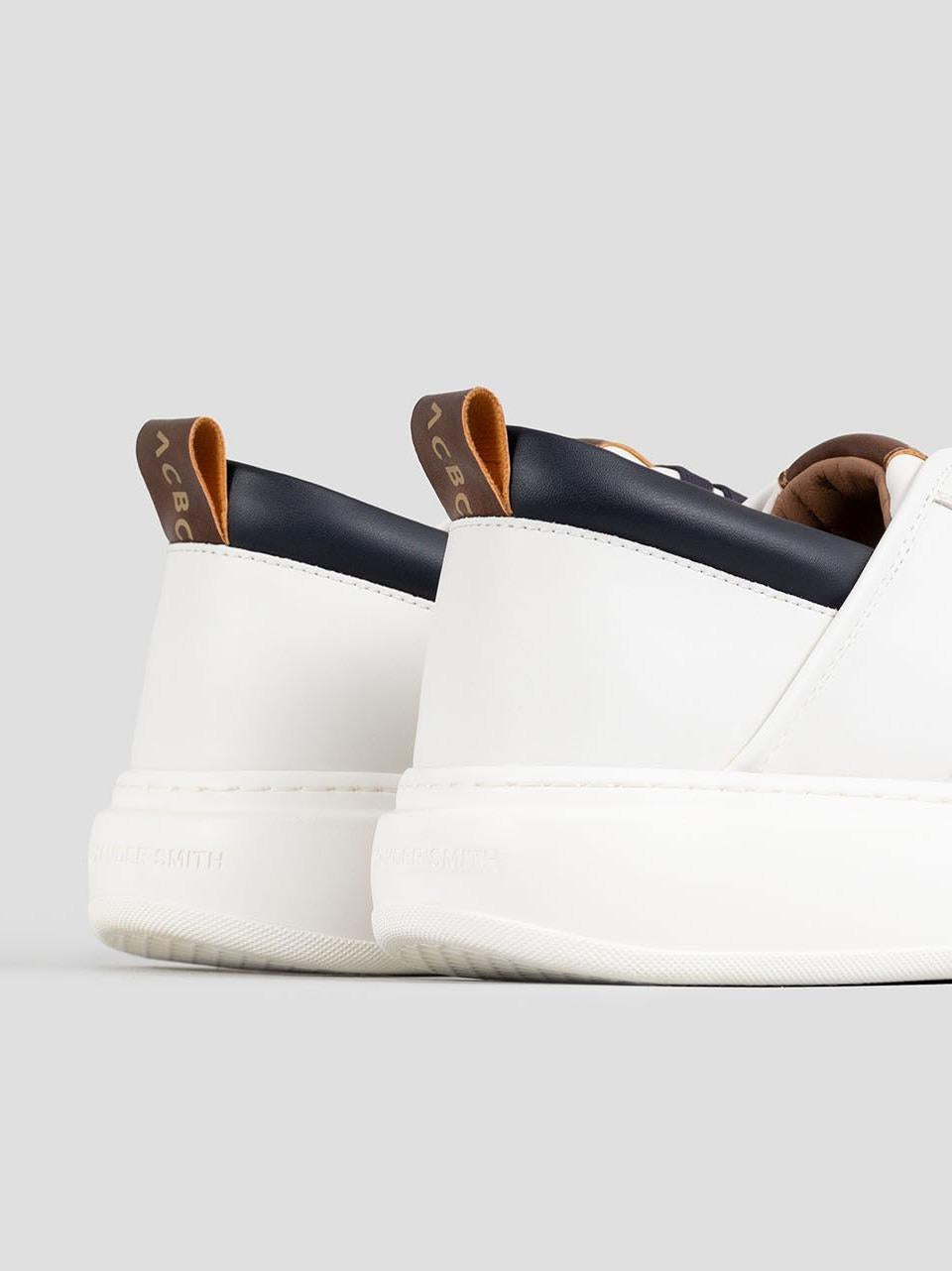 sneakers wembley con banda EWM7163 WHITE BLU ALEXANDER SMITH