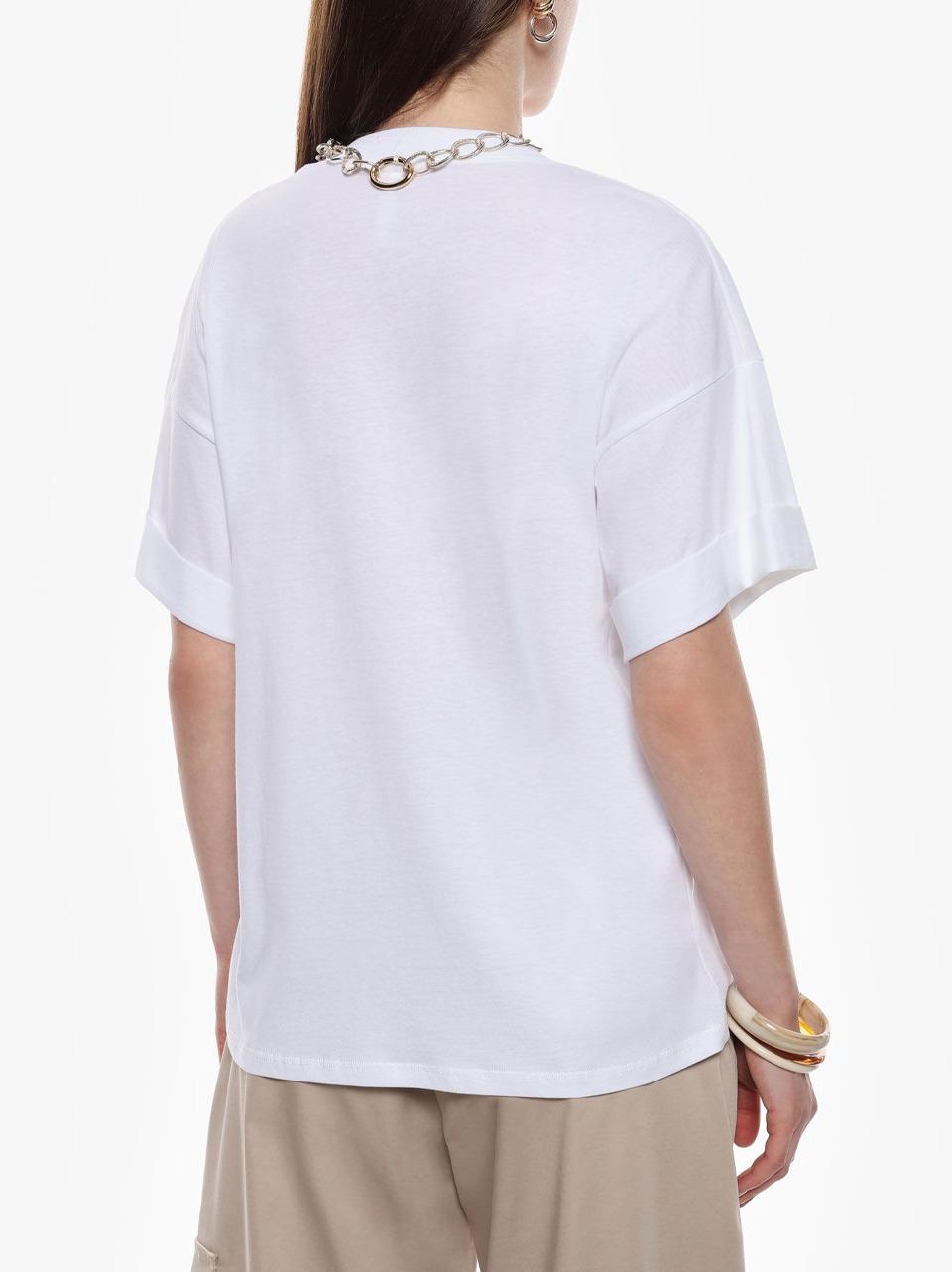 t shirt con foulard TW69JGT B SELECTED