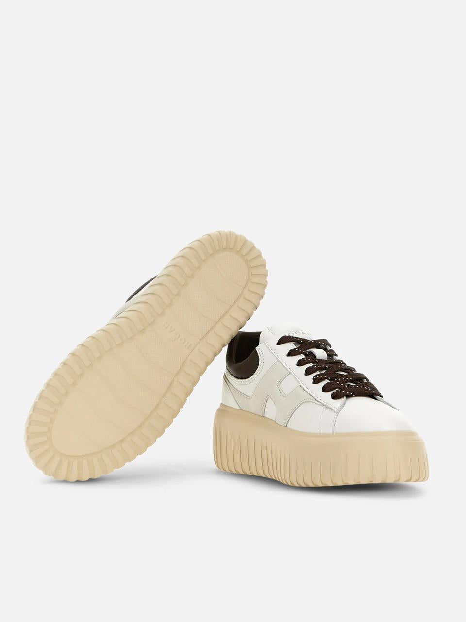 sneakers h stripe HXW6450FE9LUIT0BAZ BIANCO\TDM HOGAN