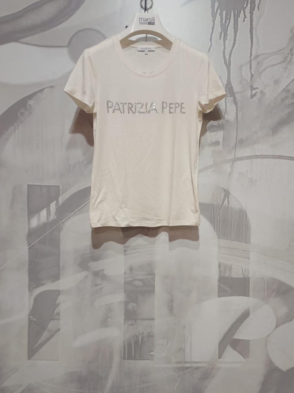 t shirt manica corta essential 8M1419 J013 W146 Patrizia pepe
