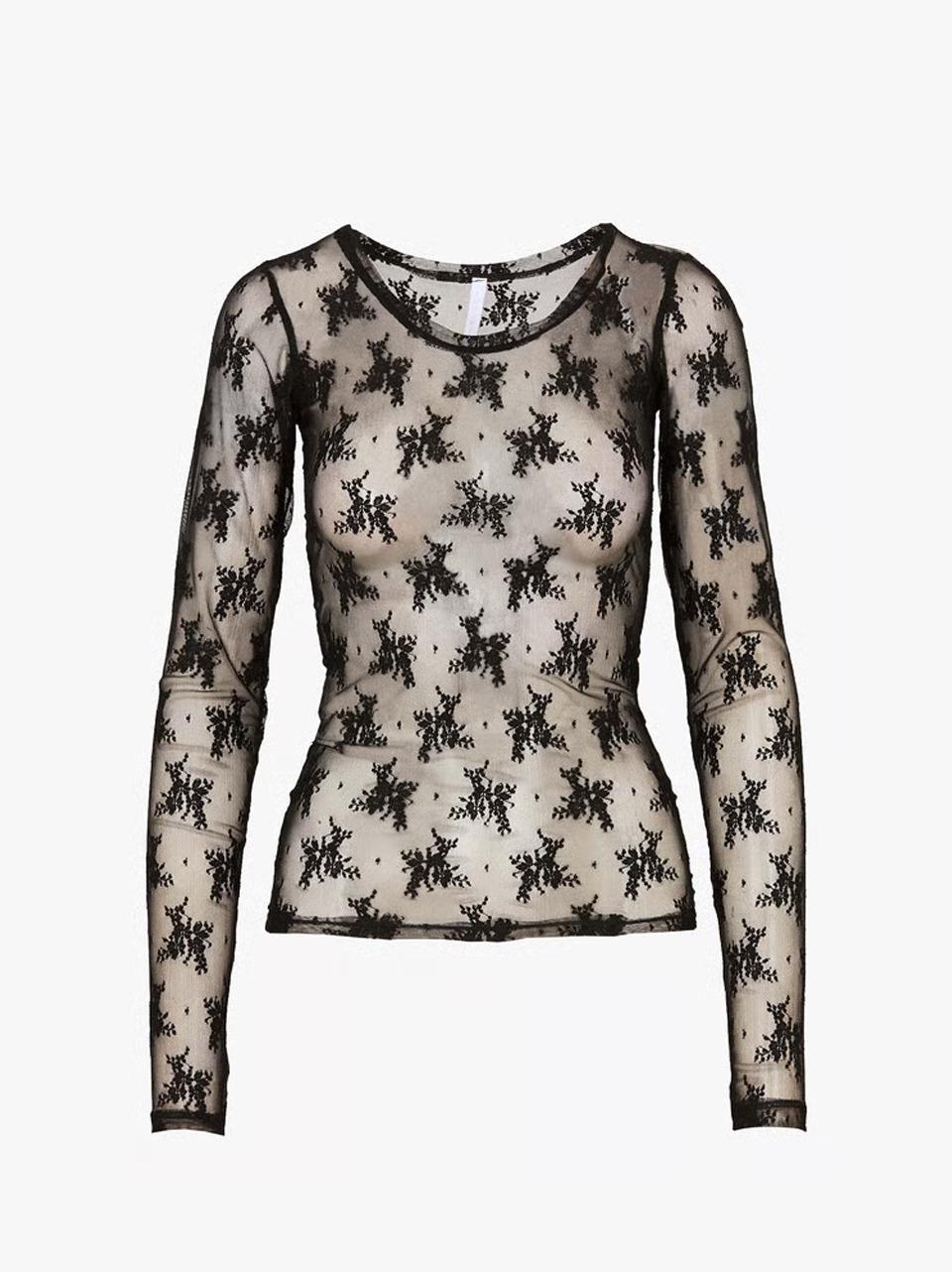 t shirt pizzo TW91KMX N SELECTED