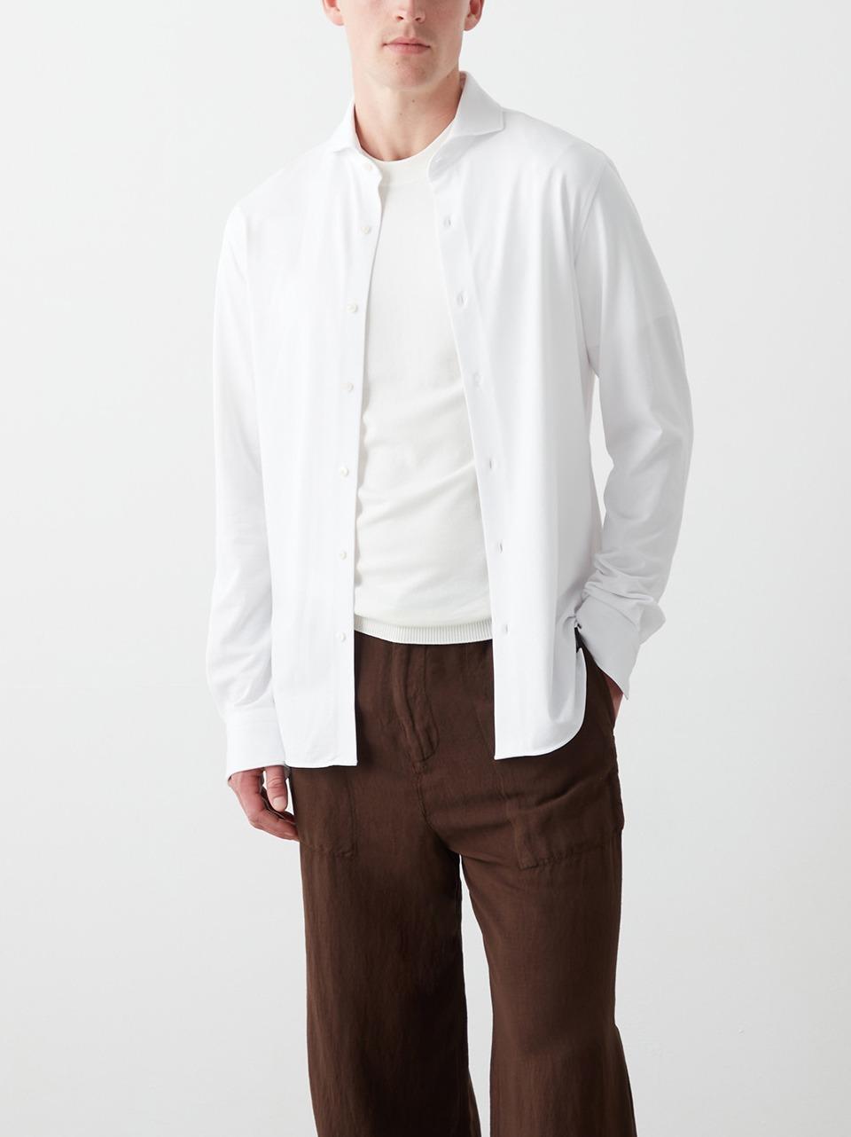 camicia slim jersey 8576 BI COLMAR