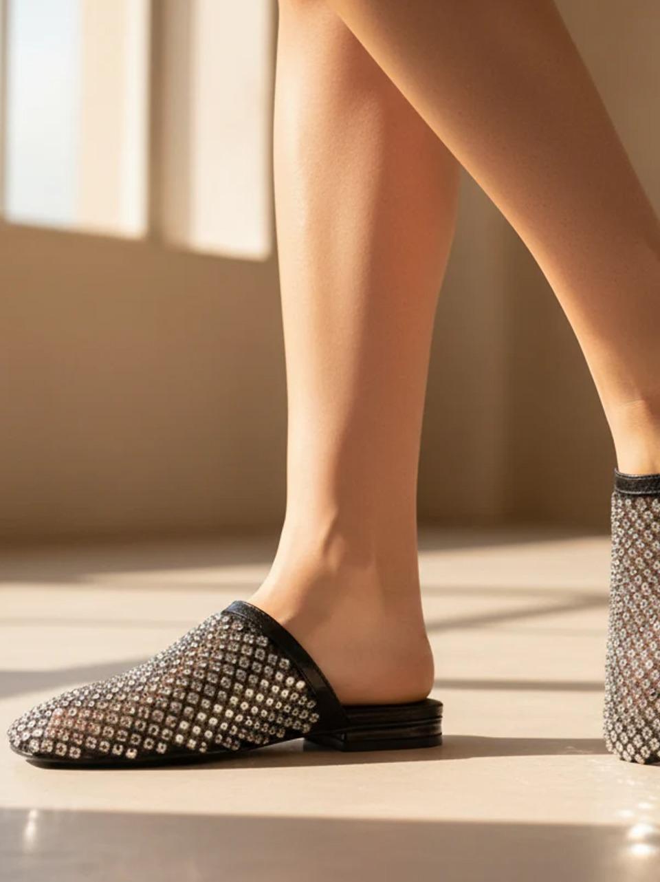 sabot swarosky tacco h 10mm 953 NERO BIBI LOU